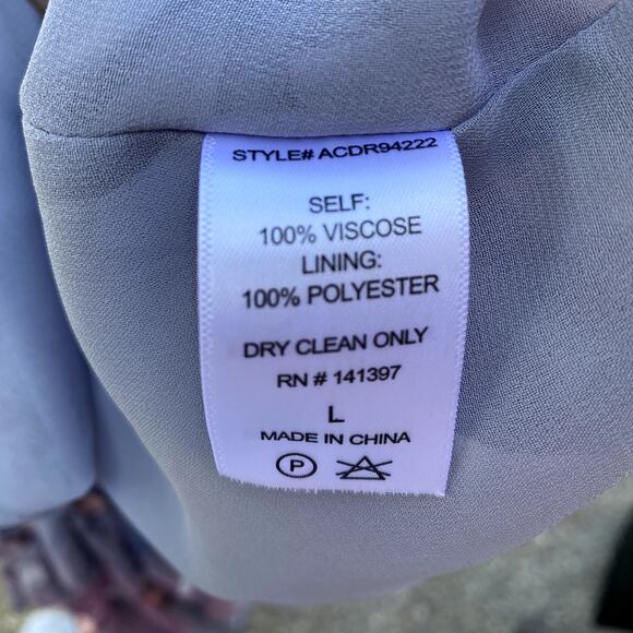 ASTR Gwyn Maxi Wrap Dress Blue Floral Women's Large ACDR94222 - Picture 13 of 15